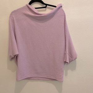 Lilac off the shoulder lightweight sweater